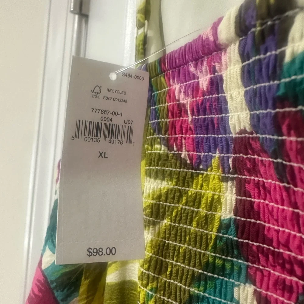 Floral Multicolor Midi Dress XL - Picture 6 of 6